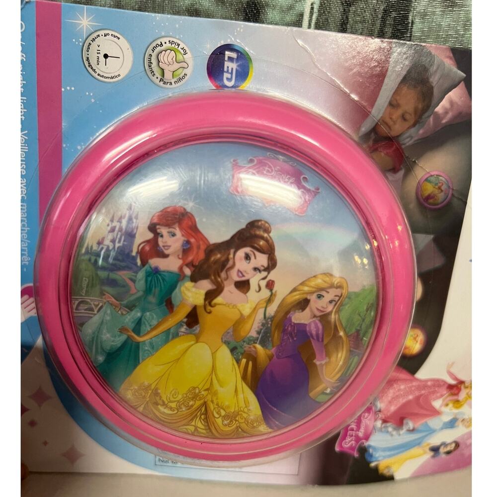 Disney Princess LED Night Light, 15 Min Auto Off Lamp for Girls Bedroom